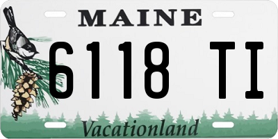 ME license plate 6118TI