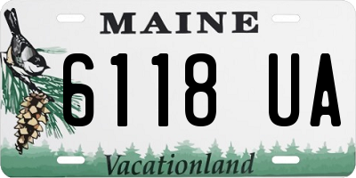 ME license plate 6118UA