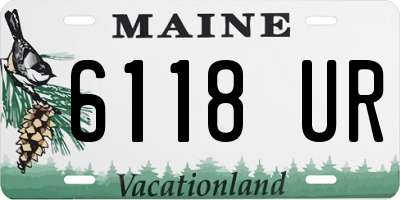 ME license plate 6118UR