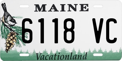 ME license plate 6118VC