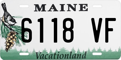 ME license plate 6118VF