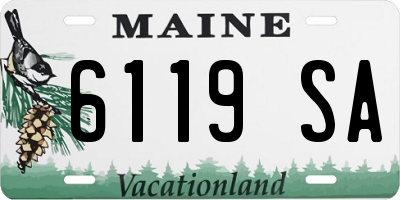 ME license plate 6119SA