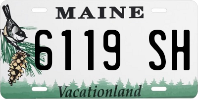 ME license plate 6119SH