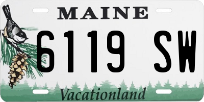 ME license plate 6119SW