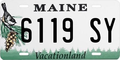 ME license plate 6119SY