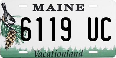 ME license plate 6119UC