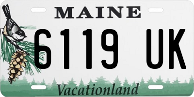 ME license plate 6119UK