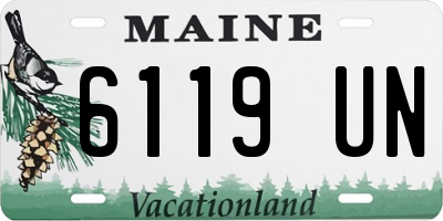 ME license plate 6119UN