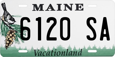 ME license plate 6120SA