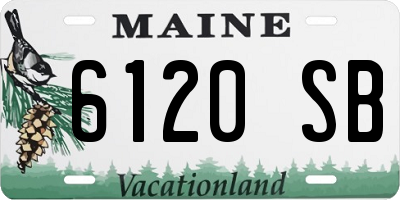 ME license plate 6120SB