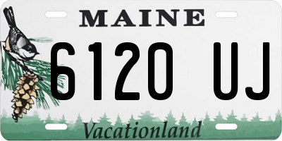 ME license plate 6120UJ