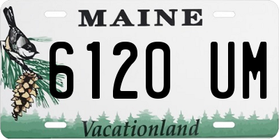ME license plate 6120UM