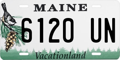 ME license plate 6120UN