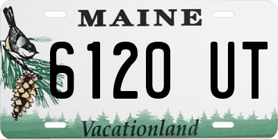 ME license plate 6120UT