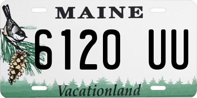 ME license plate 6120UU