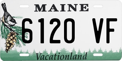 ME license plate 6120VF