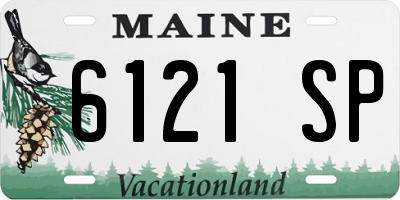 ME license plate 6121SP