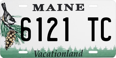 ME license plate 6121TC