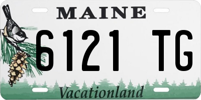 ME license plate 6121TG