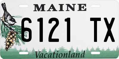 ME license plate 6121TX