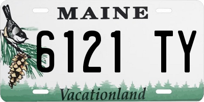 ME license plate 6121TY