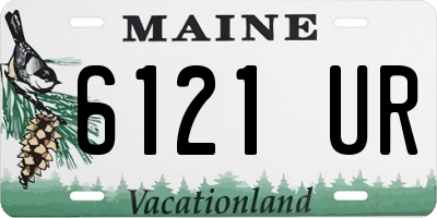 ME license plate 6121UR