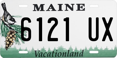 ME license plate 6121UX