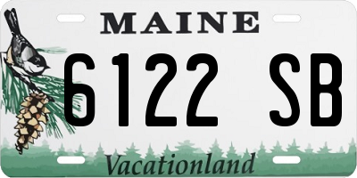 ME license plate 6122SB