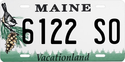 ME license plate 6122SO