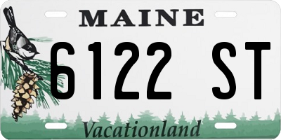 ME license plate 6122ST