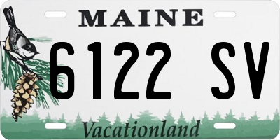 ME license plate 6122SV