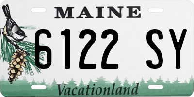 ME license plate 6122SY