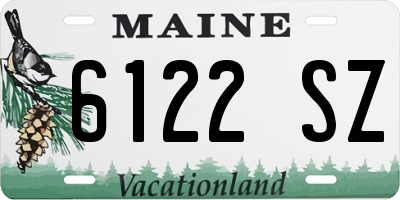 ME license plate 6122SZ