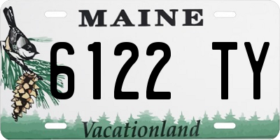 ME license plate 6122TY