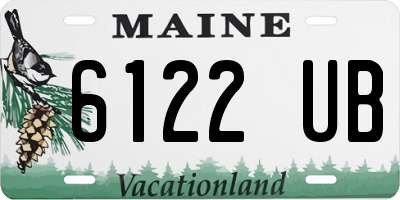 ME license plate 6122UB