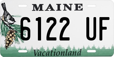 ME license plate 6122UF