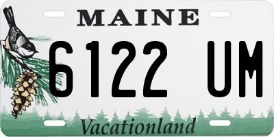 ME license plate 6122UM