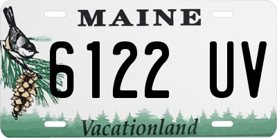 ME license plate 6122UV