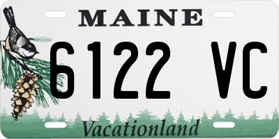 ME license plate 6122VC