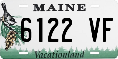 ME license plate 6122VF