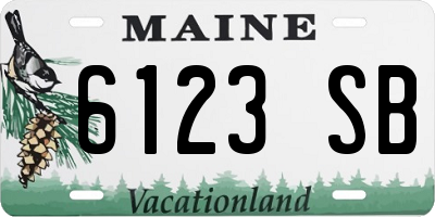 ME license plate 6123SB