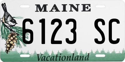 ME license plate 6123SC