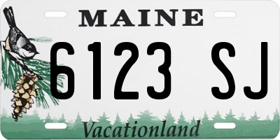 ME license plate 6123SJ