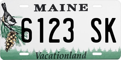 ME license plate 6123SK