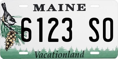 ME license plate 6123SO