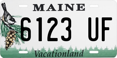 ME license plate 6123UF