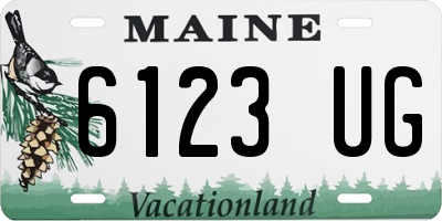 ME license plate 6123UG