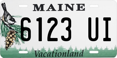 ME license plate 6123UI
