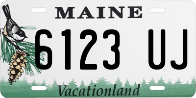 ME license plate 6123UJ