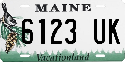 ME license plate 6123UK